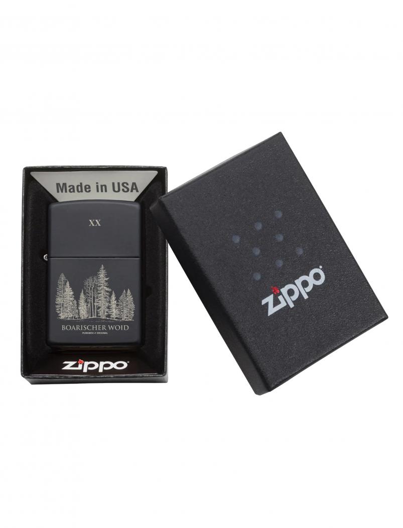 puranda Zippo - BOARISCHER WOID - matt schwarz - Geschenk